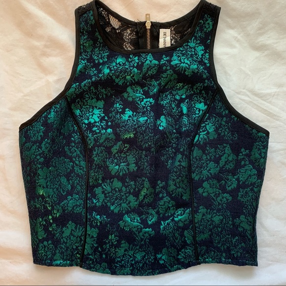 Metallic Cropped Blouse - Picture 2 of 6